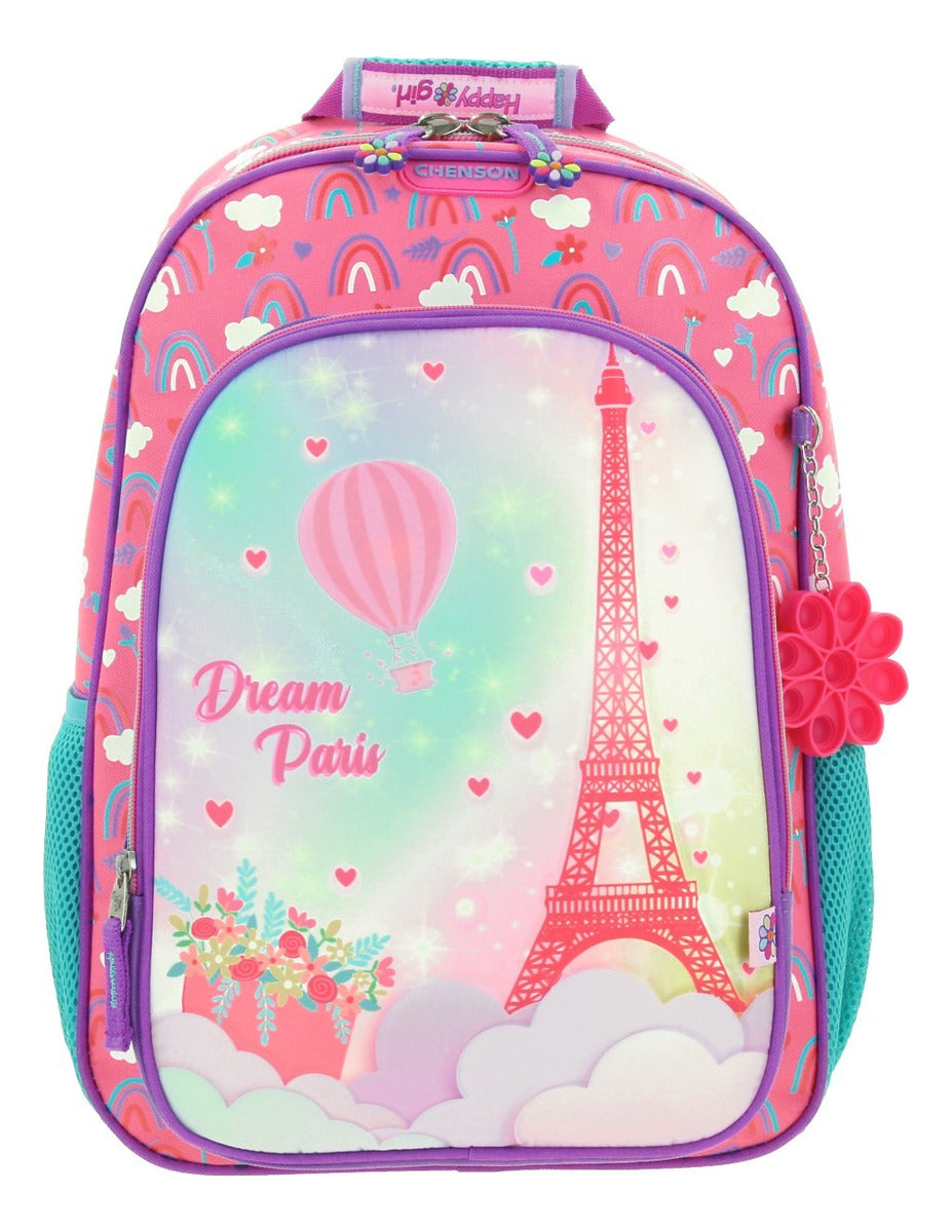 Mochila Grande Escolar Chenson Happy Girl Paris Hg65877-p