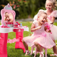 Set Tocador Mágico Maquillaje Niña Tocador Espejo Juguetes
