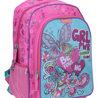 Mochila Grande Chenson Primaria Happy Girl Porta Tablet Mariposa Coleccion Awata Hg64704-p Color Rosa