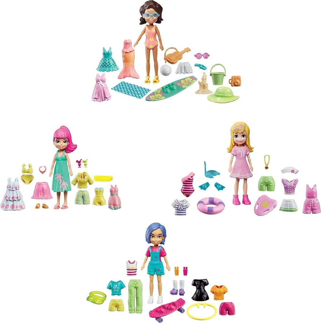 Muñeca Polly Pocket Super Coleccion Acuatica De Modas Gxv25