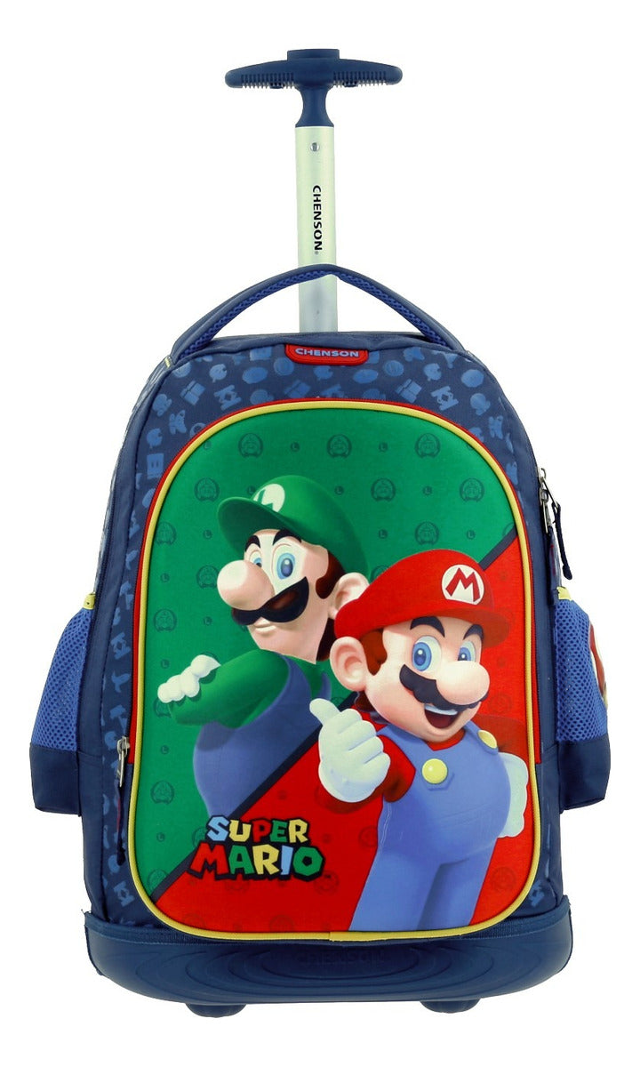 Mochila Chenson Con Ruedas Primaria Luigi Mario Bros Mb65870-9