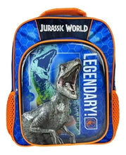 Cargar imagen en el visor de la galería, Mochila Escolar Grande Primaria Ruz Jurassic World Dinsoaurio Blue Niño 174593 Legen Coleccion Color Azul
