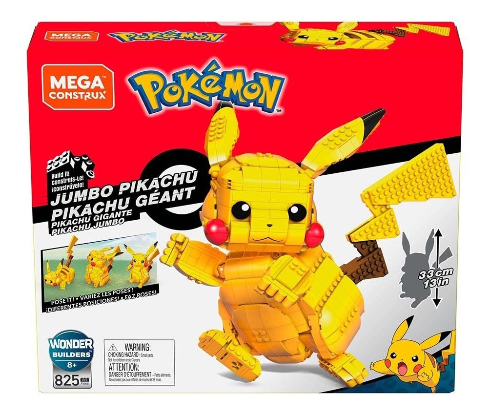 Juguete De Construcción Mega Construx Pokémon Jumbo Pikachu