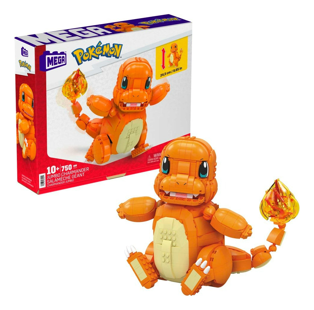 Mega Construx Pokemon Jumbo Charmander 750 Pzs Mattel HHL13