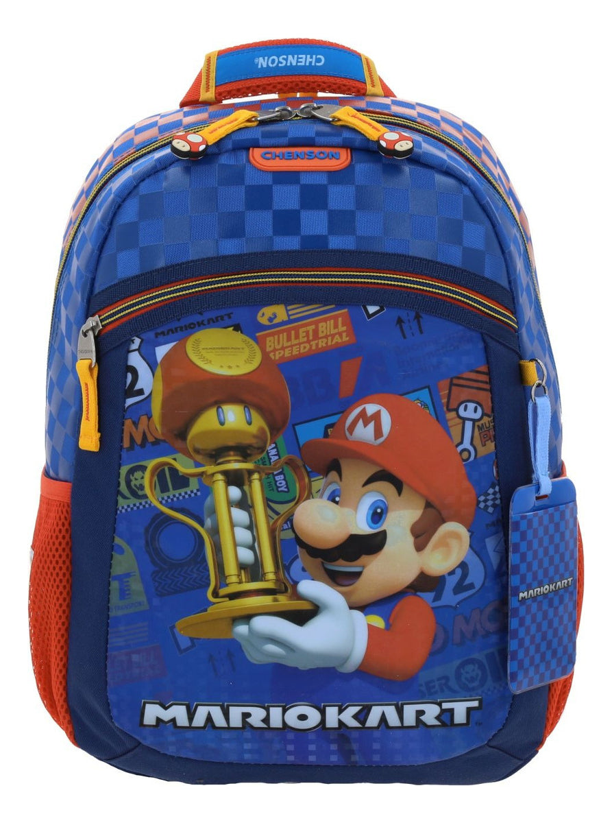 Mochila Mediana Escolar Chenson Mariokart Con Trofeo Veloz