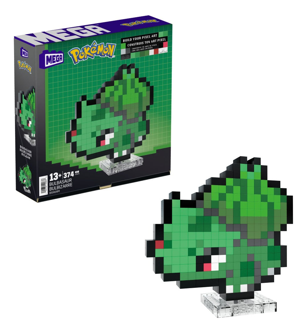 Mega Contstrux Pokemon Pixel Bulbasaur 374 Pzs HTH75 Mattel