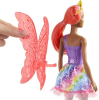 Muñeca Barbie Dreamtopia Hada Alas Rojas Con Accesorio Gjk01
