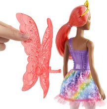 Cargar imagen en el visor de la galería, Muñeca Barbie Dreamtopia Hada Alas Rojas Con Accesorio Gjk01
