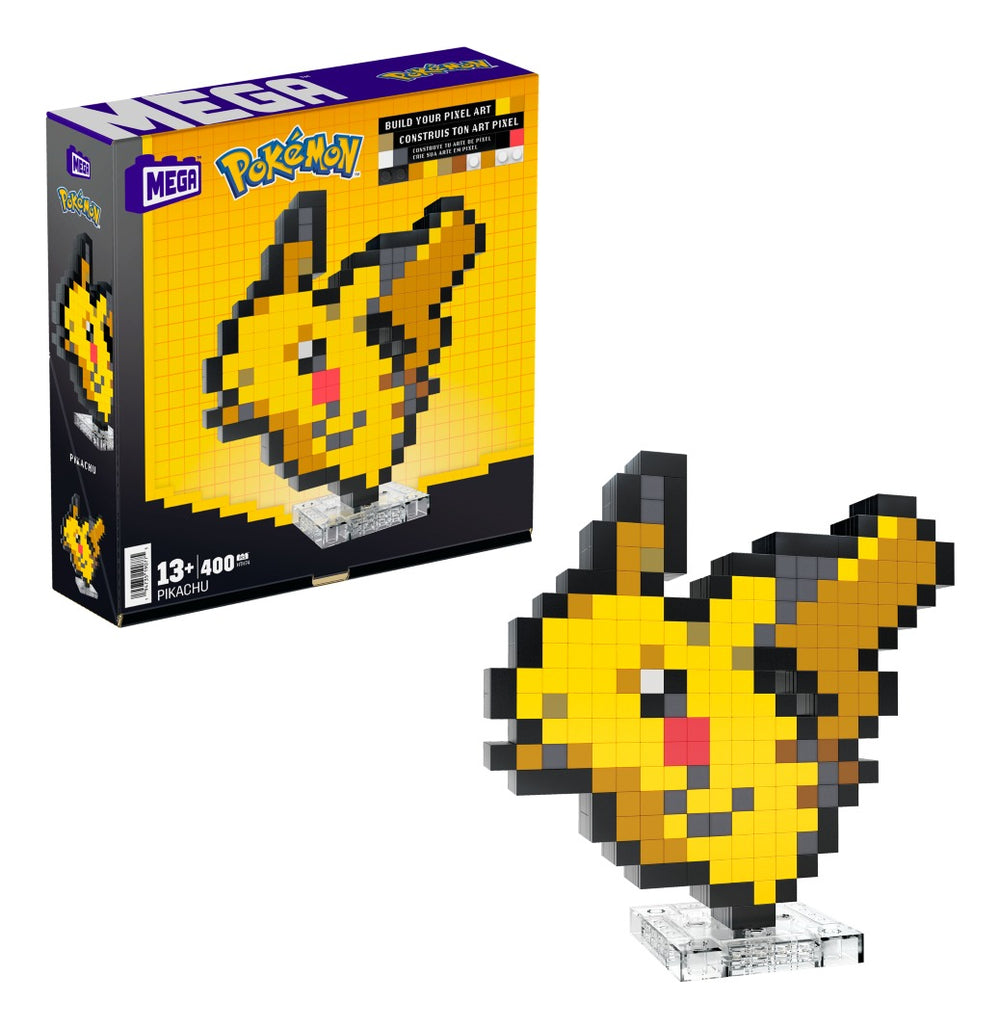 Mega Contstrux Pokemon Pixel pikachu 400 Pzs HTH74 Mattel