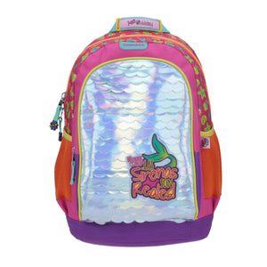 Mochila Primaria Chenson Escolar Happy Girl Sirena Meram Color Rosa Diseño De La Tela Hg64400-p