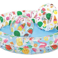 Alberca Con Pelota Y Salvavidas Intex 1.22m X 25cm Niño Full