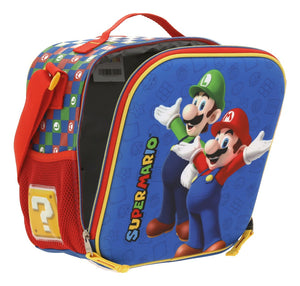 Set Chenson Mochila Lonchera Lapicera Para Niño Escolar Primaria Mario Bros Armin Mb65967