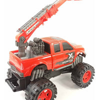 CYC Camioneta Friccion Rescate Con Escalera Telescopica Juguete De Importacion B1032347