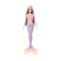 Barbie Fantasía Muñeca Sirenas Cabello de Colores
