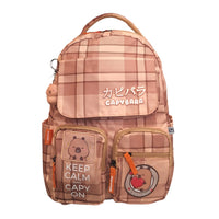FM Mochila Grande Escolar Capybara Cuadros
