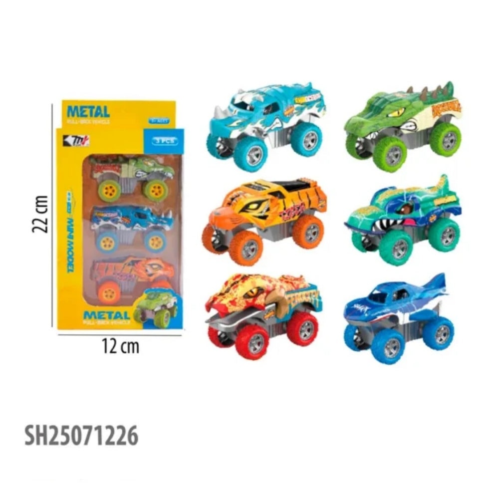 CYC Carros De Metal 3 pz Juguete de Importacion SH25071226