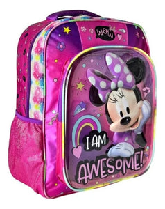 Mochila Escolar Grande Primaria Ruz Minnie Disney Mimi Niña Awes Coleccion Color Rosa