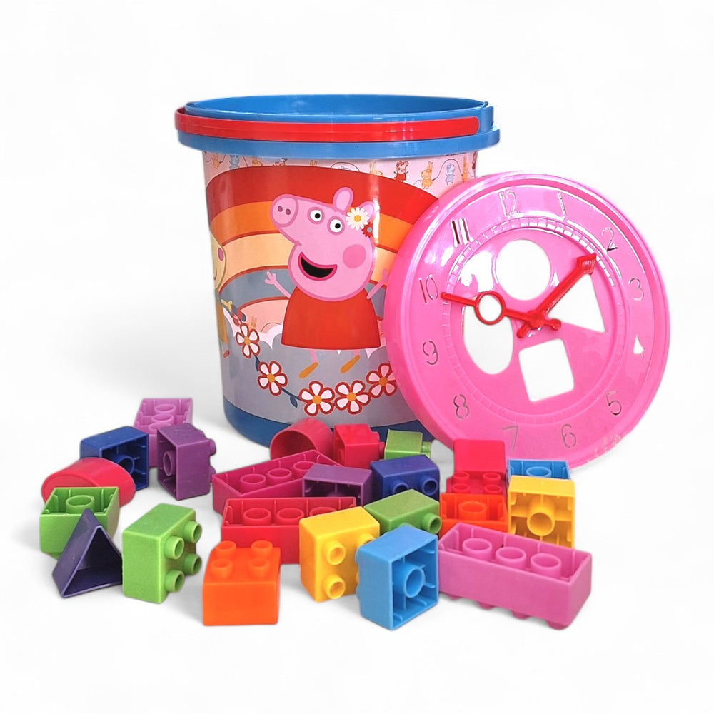 Cubeta De Bloques De Formas Peppa Pig Juguete de Importacion T378931