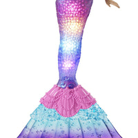 Barbie Muñeca Sirena Luces Brillantes Mattel HDJ36