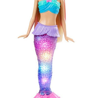 Barbie Muñeca Sirena Luces Brillantes Mattel HDJ36