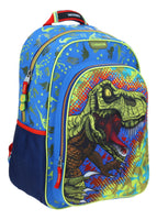 Mochila Escolar Grande Chenson Porta Tablet Dinosaurio Rex Co65765-9 Coleccion Sidarta Color Azul

