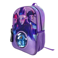 FM Mochila Grande Escolar Kpop Demon Hunters Morada
