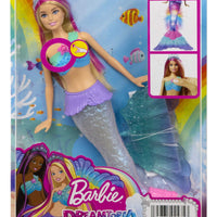 Barbie Muñeca Sirena Luces Brillantes Mattel HDJ36