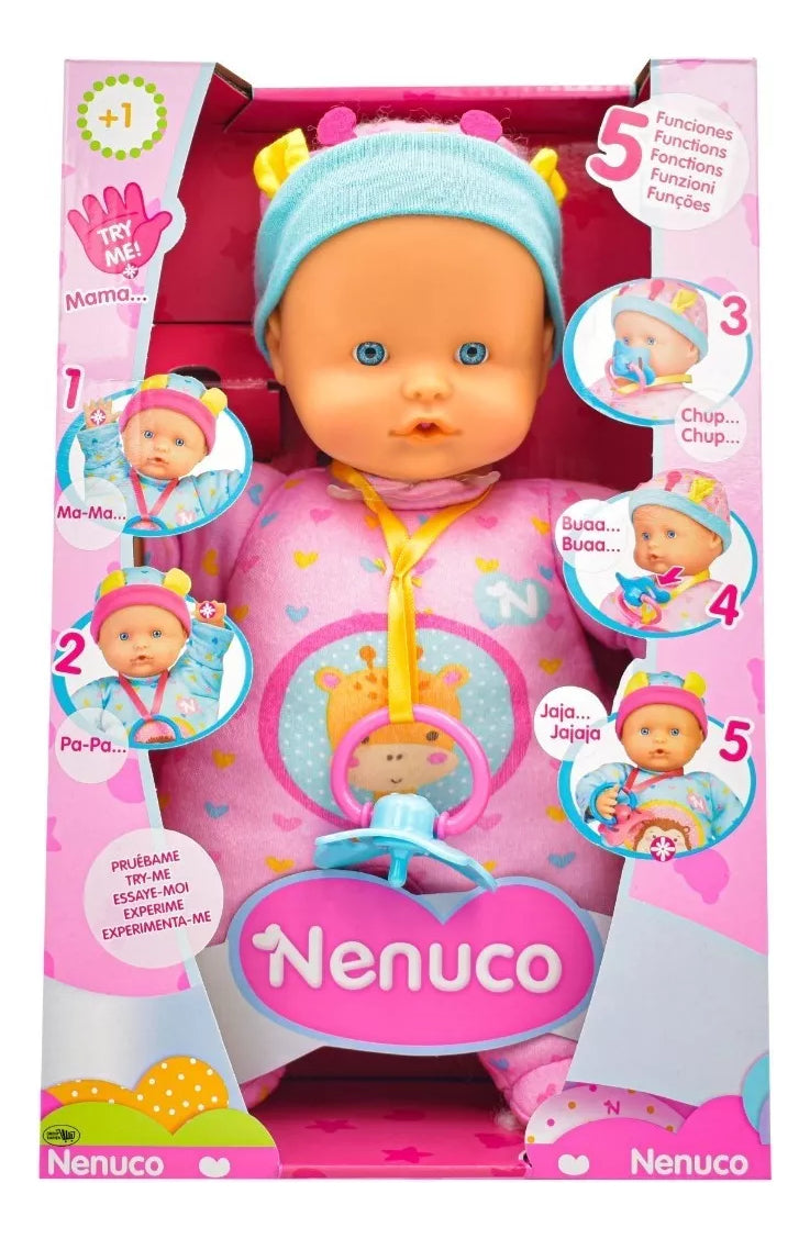 Nenuco 5 Funciones Sonidos y Chupon 27cm Famosa