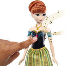 Cargar imagen en el visor de la galería, Muñeca Frozen Anna Canciones Magicas HMG480 Mattel
