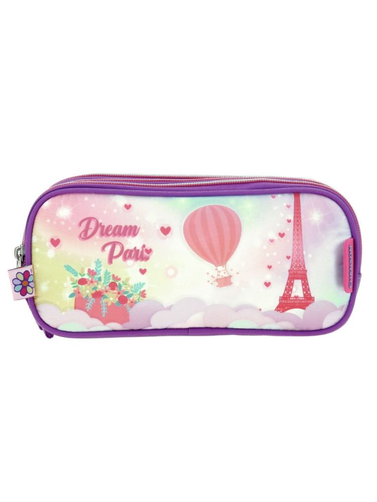 Lapicera Escolar Triple Estuche Grande Chenson Happy Girl HG65879