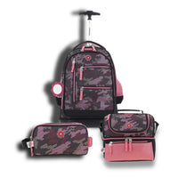 Kit Chenson Mochila Con Ruedas Lonchera y Lapicera Happy Girl Besy HG66496-3
