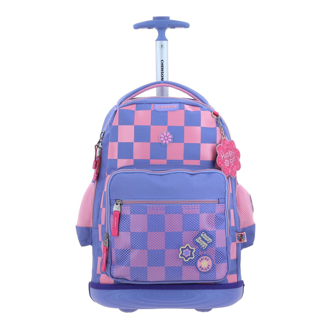 Mochila Grande de Ruedas con Luz Led Happy Girl CHESTER HG70238-U