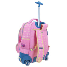 Cargar imagen en el visor de la galería, Mochila Grande Con Ruedas Y Luces Led Happy Girl GISPY HG70358-P
