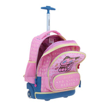 Cargar imagen en el visor de la galería, Mochila Grande Con Ruedas Y Luces Led Happy Girl GISPY HG70358-P
