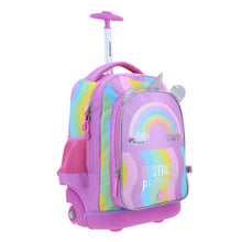 Cargar imagen en el visor de la galería, Mochila Grande de Ruedas con Luz Led Happy Girl IRIS HG70407-C
