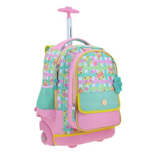Cargar imagen en el visor de la galería, Mochila Grande de Ruedas con Luz Led Happy Girl Wendy HG70710-P
