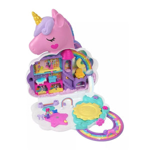 Polly Pocket Set De Juego Unicornio Con Salón Arcoíris