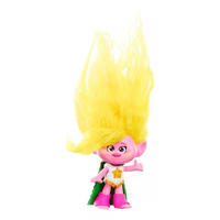 Trolls Muñeca Figura Mini Viva Con Cabello De Felpa Y Una Pr