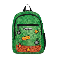 Mochila Verde Xtrem Logan Pixeles
