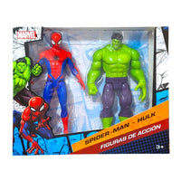 CYC 2 Figuras Accion Spiderman Y Hulk Marvel 22cm Juguete de Importacion T378867