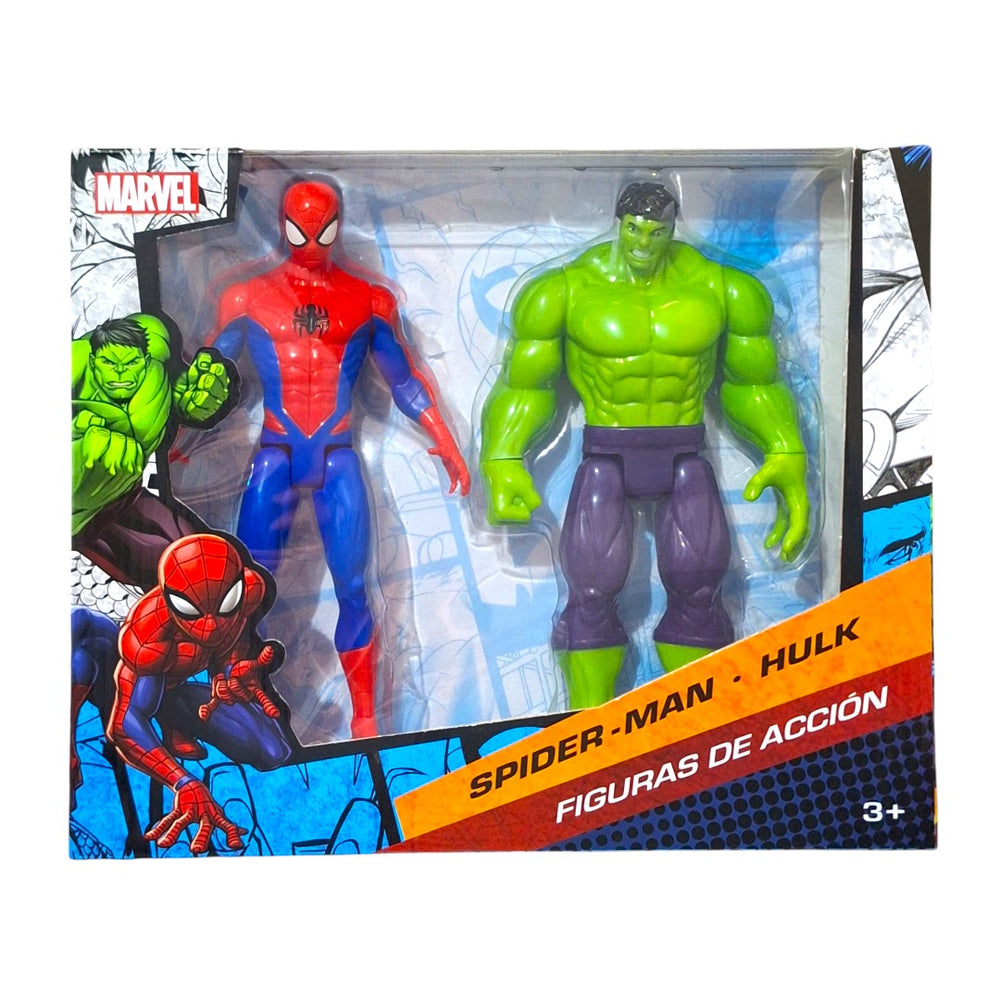 CYC 2 Figuras Accion Spiderman Y Hulk Marvel 22cm Juguete de Importacion T378867