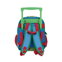 Mochila Chica Kinder Con Ruedas Chenson Azul Mario Bros Kom MB64518-9
