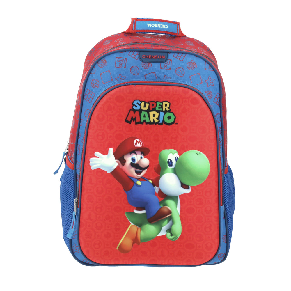 Mochila Grande Rojo Chenson Mario Bros Primaria Capri MB65645-R