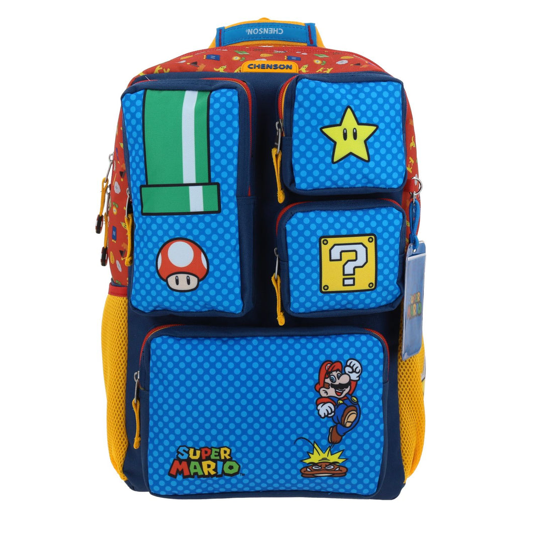 Mochila Grande Chenson Mario Bros ONDER MB70508-9