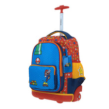 Cargar imagen en el visor de la galería, Mochila Grande Con Ruedas Y Luces Led Chenson Mario Bros ONDER MB70511-9
