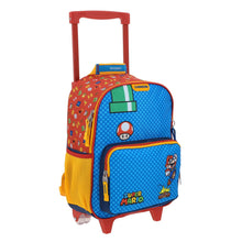 Cargar imagen en el visor de la galería, Mochila Chica Kinder Con Ruedas Chenson Mario Bros ONDER MB70512-9
