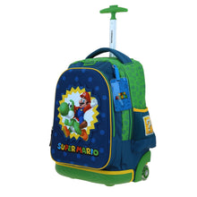 Cargar imagen en el visor de la galería, Mochila Grande Con Ruedas Y Luces Led Chenson Mario Bros Yoshi MB70630-9 Sploshi
