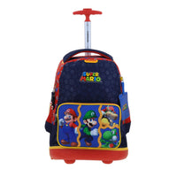 Mochila Escolar Grande Con Ruedas Y Luces Led Chenson Super Mario Luigi Bowser NASH MB71084-R
