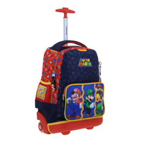 Mochila Escolar Grande Con Ruedas Y Luces Led Chenson Super Mario Luigi Bowser NASH MB71084-R
