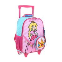 Mochila Chica Kinder Con Ruedas Chenson Super Mario Bros Peach TUCH MB71150-T
